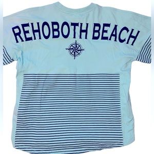 Vintage SouthPointe Jersey Long Sleeve Shirt Rehoboth Beach DE Nautical Stripes